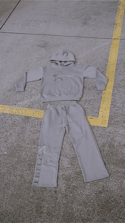 SZORMH Gray Oversized Hoodie & Sweatpants Set