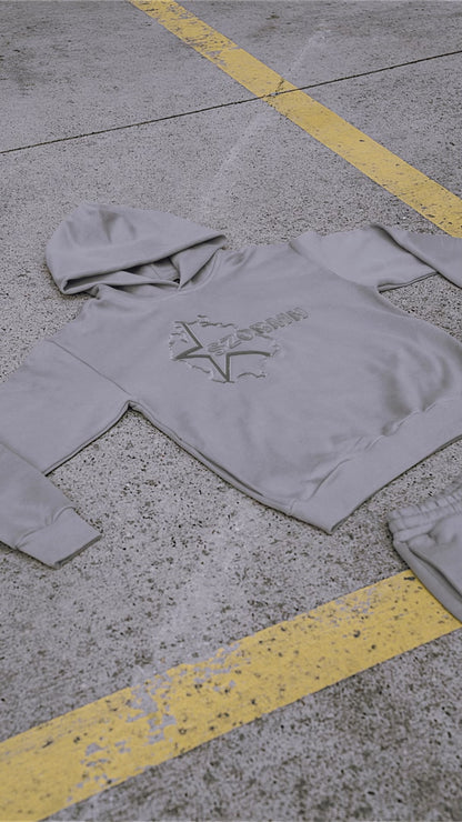 SZORMH Gray Oversized Hoodie & Sweatpants Set