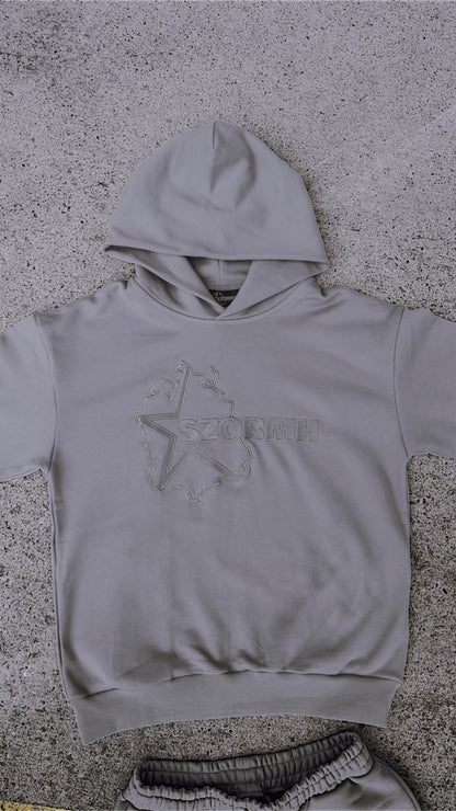 SZORMH Gray Oversized Hoodie & Sweatpants Set