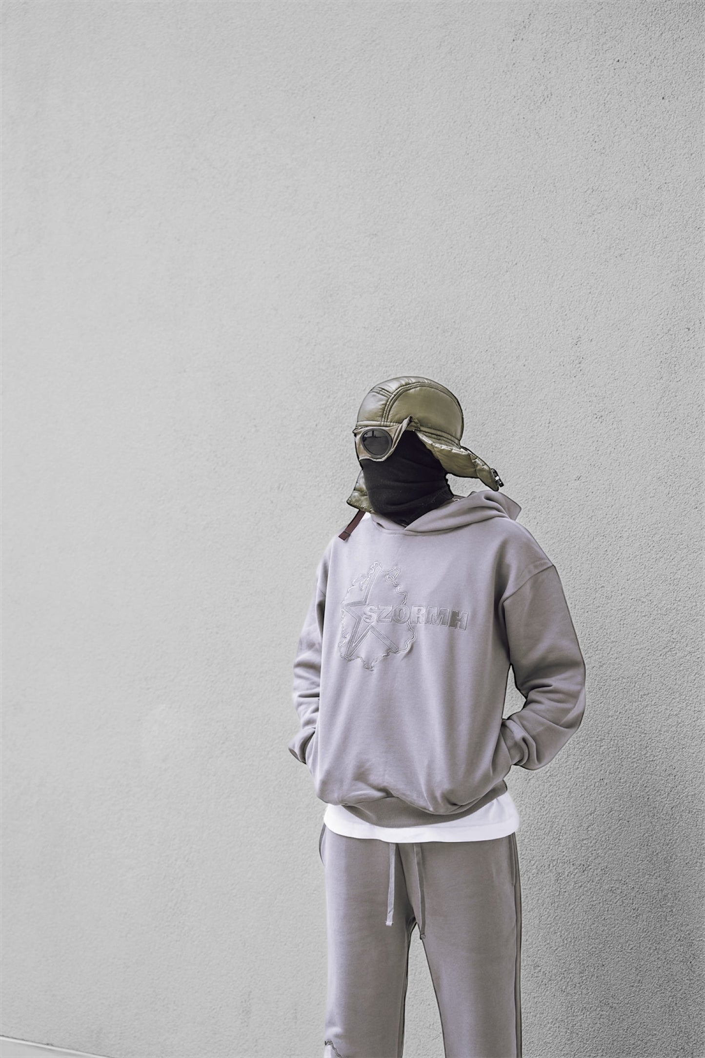 SZORMH Gray Oversized Hoodie & Sweatpants Set