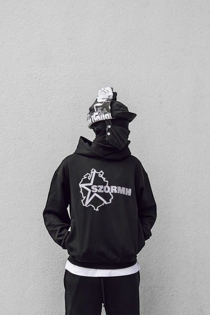 SZORMH Black Oversized Hoodie & Sweatpants Set